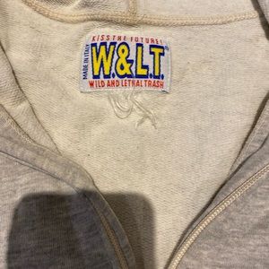W&LT grey hoodie showroom sample  Y2K